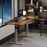 Table de bureau électrique à hauteur réglable à double moteur, 720 mm-1200 mm, capacité de charge 120 kg, en acier inoxydable moderne