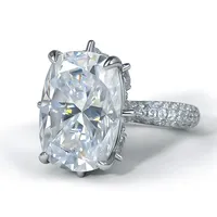 Bague en argent sterling 925 de luxe MUSHAN, bague en moissanite faite à la main pour femmes, plaquée or véritable 18 carats, bijoux brevetés MST