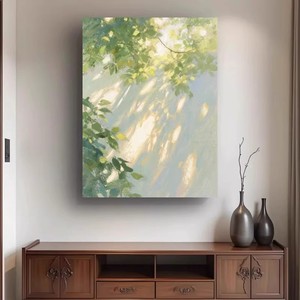 Light And Shadow <b>Plant</b> Oil Canvas Decorative Painting Rectangle White <b>Frame</b> Landscape <b>Plants</b> And Flowers Inkjet Printing - Product Image 5