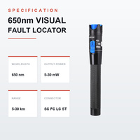 Stylo localisateur visuel de défauts à lumière rouge pour fibre optique SC 5/10/15/20/30mW pour le test des cordons de brassage FTTH