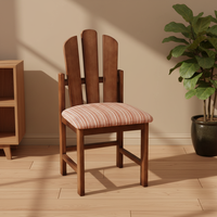 Chaise de salle à manger MULIGNA vintage rétro moderne simple en bois massif avec revêtement en velours, meubles de maison, chaise de salle à manger avec dossier