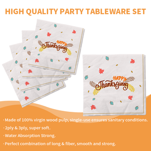Xieli Juego <span class=keywords><strong>De</strong></span> Vajilla <span class=keywords><strong>De</strong></span> Papel Desechable Para Fiesta <span class=keywords><strong>De</strong></span> Acción <span class=keywords><strong>De</strong></span> <span class=keywords><strong>Gracias</strong></span> <span class=keywords><strong>Feliz</strong></span> - Product Image 5