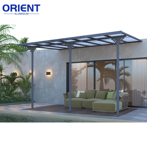 Copertura per Patio in Alluminio Economica, Tettoia in Alluminio con Lastre in PC Alveolare, Copertura Laterale per Patio, Copertura Esterna per Giardino in Vendita - Product Image 1