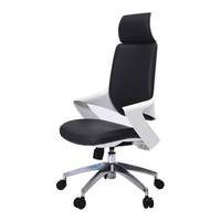 Chaise de bureau de direction à dossier haut, appui-tête réglable, ergonomique, en cuir, base en acier à cinq branches, accoudoirs monobloc, chaise élévatrice