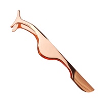 Pince à épiler sourcils en acier inoxydable V-WIN VW-MT-095 au design élégant, 9,6 cm, 12,5 g, recourbe-cils en or rose pour faux cils, vente en gros
