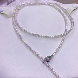 Collier pendentif fin pour femmes en gros, perles d'eau douce naturelles de 11 à 12 mm, chaîne à fort éclat, cadeau de bijoux pour mère - Product Image 2