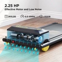 Caminadora Plegable de 2.25HP con Consola LED y Control Remoto para Ejercicio en Casa o Debajo del Escritorio