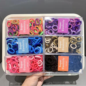 Nouveaux élastiques à cheveux en nylon de couleur bonbon, simples, pour enfants, anneaux à cheveux pour filles, anneaux de serviette, super élasticité, anneau pour bébé - Product Image 1