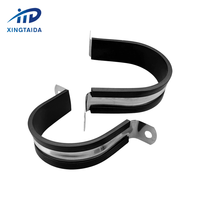 Usine Vente Chaude En Caoutchouc Rembourré 304 En Acier Inoxydable 57MM Tuyau En Métal Câble Clip Pince pour Tuyau De Tube D'eau