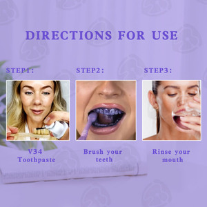 Marque privée 50ml/100ml sérum de couleur violette blanchissant les dents haleine fraîche enlever les taches de dents dentifrice - Product Image 3