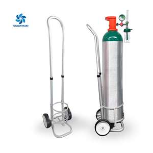 Tıbbi hastane kullanımı gaz silindiri arabası taşınabilir alüminyum malzeme el arabaları satılık tıbbi oksijen silindiri arabası - Product Image 1
