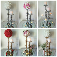 Décorations de table pour centre de table de mariage Vase en or pour porte-fleurs Vase en métal pour décoration de mariage