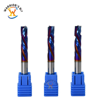 Fraise à compression CNC pour le travail du bois, 6 mm, en carbure, 3 cannelures, haute vitesse, précision, revêtement nano, OEM/ODM