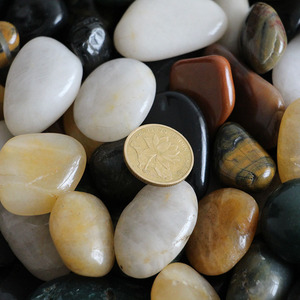 थोक बहु रंग उच्च पॉलिश नदी पेबल सीक्सिओस कोलोनिडोस के लिए पेड्रा प्राकृतिक पत्थर - Product Image 1