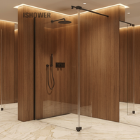 Douche en verre à cadre, avec charnière à large plage réglable et fermeture amortie, garantie 3 ans, fabrication sur mesure directe usine ODM OEM Foshan