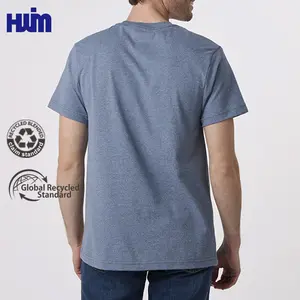 Custom Biodegradable High Quality Gym Men's T-Shirts ECO- Friendly Sustainable 100% Recycled Organic Cotton T Shirts For Men
