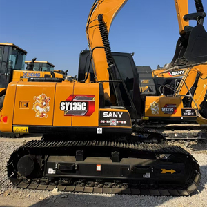รถขุดตีนตะขาบ SANY SY135C พร้อมบุ้งกี๋ไฮดรอลิก ความจุ 1.2 เมตร  ใช้เครื่องยนต์ Cummins  ปั๊มและชิ้นส่วนหลัก รุ่นปี 2024 กำลัง 123 กิโลวัตต์ - Product Image 3