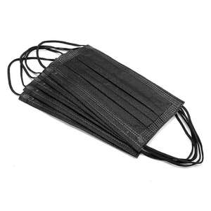 Masker wajah hitam tidak ditenun, masker wajah warna hitam tipe II IIR, masker wajah Marcarillas sekali pakai 3 lapis - Product Image 2