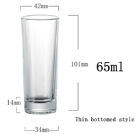 Raymond Contemporary Design Kristallen Shotglaasje 65ml voor Whisky, Vodka, Tequila, Wijn, geschikt voor bars en restaurants