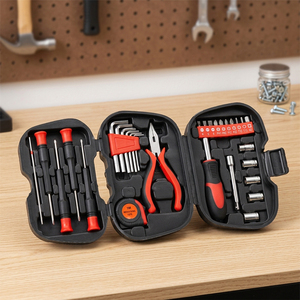 Hot Sale 31pcs Household DIY Repairing Tool <b>Set</b> Plastic Tool Kit with <b>Pliers</b> Screwdrivers Promotional Gift Tool Kit - Product Image 6