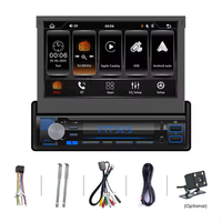 Universel 7 pouces rétractable 1 Din autoradio monté sur tableau de bord GPS navigateur Carplay rétractable lecteur DVD Auto électronique