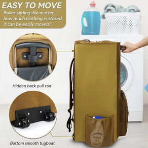 Sac à dos à roulettes pour le linge, sac à linge de voyage imperméable pour la blanchisserie, le dortoir universitaire, l'appartement, les voyages et le camping - Product Image 5