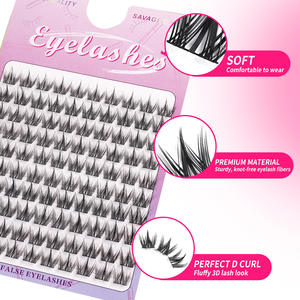 Faux cils segmentés semi-artisanaux grande capacité, 10 rangées, style européen et américain, pour les personnes pressées, épais et photogéniques - Product Image 4