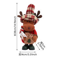 Ornements de Noël Joyeux Père Noël Bonhomme de Neige DIY Pendentif Arbre de Noël Poupée Décoration Suspendue pour la Maison Décorations de Bonne Année
