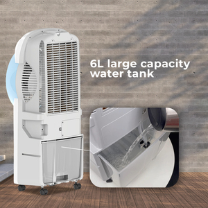 KENNED 2025 AC/DC Enfriador <span class=keywords><strong>de</strong></span> aire portátil 6L Tanque 12V Ventilador <span class=keywords><strong>de</strong></span> refrigeración alimentado por batería Plástico para el hogar Oficina Coche-Venta caliente - Product Image 3
