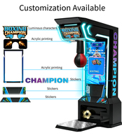 Machine d'arcade de test de force de boxe, modes de frappe et de coup de pied, machine de boxe à classement mondial, jeu d'arcade sportif à haute réactivité