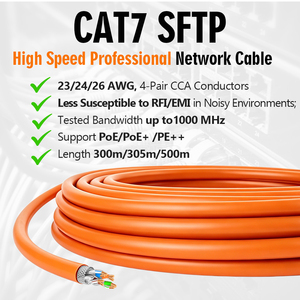 Câble Ethernet blindé SFTP Cat 7 intérieur 305 m pour appareils de streaming et vidéosurveillance (500 m) - Product Image 5