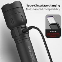 Mini lampe torche LED rechargeable puissante, nouveau design, lampes de poche de poche, chasse, tactique, défense, camping, EDC, étanche, USB, aluminium