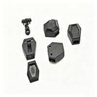 Cierres de Cordón de Plástico con Resorte en Forma de Concha Hexagonal Geométrica, Topes de Resorte Internos para Cordones de Chaquetas de Exterior
