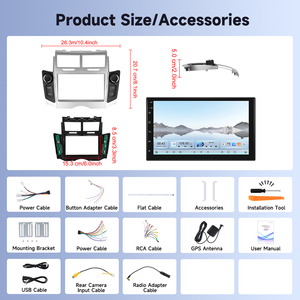 Podofo Qualcomm 8 Core autoradio 4 + 64G 7 ''autoradio per Toyota <span class=keywords><strong>Yaris</strong></span>/Vitz/Platz 2005-2011Wireless Carplay Android Auto OEM ODM - Product Image 6