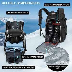 Free sample Outdoor Waterproof Ski Boot Bag Skiing Travel <b>Backpack</b> Boot <b>Backpack</b> Ski Boots Bag for Kids <b>Men</b> Women - Product Image 5