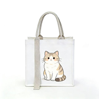 Bolsa de Lona Personalizada con Logotipo y Asas de Colores, Bolsa de Compras Promocional Reutilizable al por Mayor, Bolsa de Regalo de Lona Directo de Fábrica