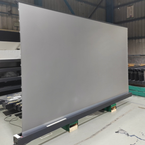 Màn chiếu Fresnel điện tự động nâng lên 110 inch 4K <span class=keywords><strong>CE</strong></span>, màn chiếu chiếu sàn ALR mới - Product Image 1