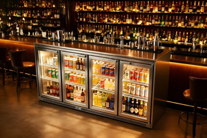 Nueleand NE-200CS Double Glass Door Hot Sale 200L Digital Display Low Noise Back bar Cooler - Product Image 4