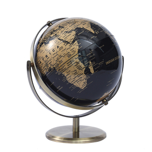 Globo Terráqueo Vintage sobre Base de Metal Dorado/Plateado, Material de PVC, para Educación <span class=keywords><strong>Ambiental</strong></span> y Uso en Oficina - Product Image 2