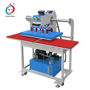 60*40 Cm Hydraulic Semi Auto Oil Pressure Heating Diamonds Clothes Heat Press Machines For Sublimation T-shirts