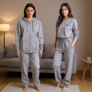HDJ 2 Piece Set Tracksuit <b>Jogger</b> Suit <b>Oversized</b> Sweatshirt and Pants Loungewear Activewear H7021-5Sweatshirt+H7024-5Pants - Product Image 2