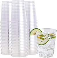 Gobelets jetables en plastique PS de 16 oz, rigides et ronds, pour boissons