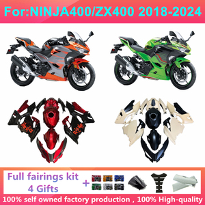 Kits de carénages de moto compatibles avec <span class=keywords><strong>KAWASAKI</strong></span> Ninja400 EX400 EX <span class=keywords><strong>Ninja</strong></span> 400 2018 <span class=keywords><strong>2019</strong></span> 2020 2021 2022 2023 Kit de carénage complet - Product Image 1