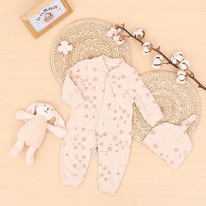 Mono de punto 100% de algodón personalizado para bebés, monos informales de otoño con cierre de botón a presión, ropa de bebé ODM - Product Image 1