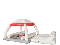 Plateforme flottante gonflable personnalisée en matériau DWF Drop Stitch, ponton flottant, ponton de loisirs, certifiée CE, utilisation en extérieur pour la mer
