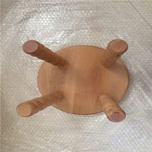 Sgabelli in legno naturale facile da montare piccoli sgabelli in legno massello senza schienale in legno massello per bambini staccabili a 4 zampe per sgabello per latte - Product Image 5