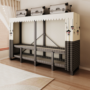 <span class=keywords><strong>Armadio</strong></span> Moderno Pieghevole con Telaio in Metallo, Ante Scorrevoli, Design Durevole, Grande Capacità di Stoccaggio, Facile Montaggio, Ideale per Affitti - Product Image 6