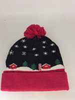 Unisex LED luce-Up cappello di natale cappello personalizzabile Logo invernale più caldo copricapo lavorato a maglia regali per feste con motivo personaggio
