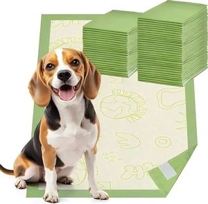 Tapis absorbants jetables personnalisés en charbon de bambou pour chiots, pour l'apprentissage de la propreté des chiens - Product Image 1