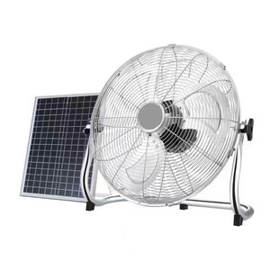 Quạt bàn năng lượng mặt trời di động 14 inch với làm mát không khí có thể sạc lại và tuổi thọ dài có bảng điều khiển năng lượng mặt trời - Product Image 1